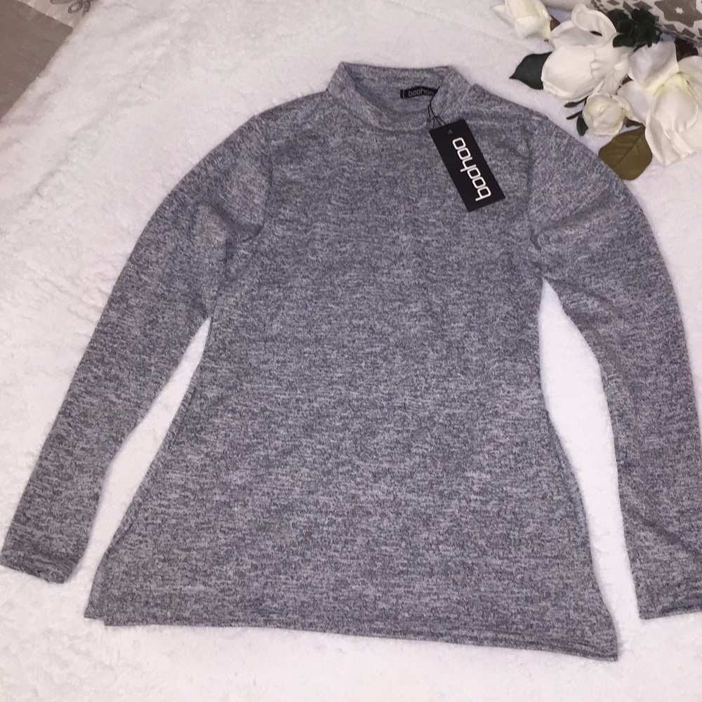 🚨BRAND NEW!!! Boohoo Mock Neck Long Sleeve Top